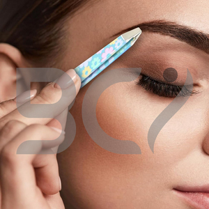 Pinzas Profesionales para Cejas de Acero Inoxidable con Punta Inclinada, Herramienta de Precisión para Depilación y Cuidado de la Belleza - Product Image 6