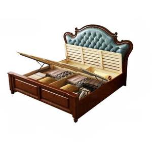 Juego de muebles de dormitorio tamaño king hecho de madera de caoba de alta calidad con color nogal para muebles de dormitorio - Product Image 4