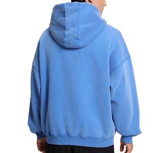 100% coton hiver plaine teint acide lavage sweats à capuche zippés pour hommes entièrement personnalisés hommes poids lourd polaire fermeture éclair sweats à capuche - Product Image 2