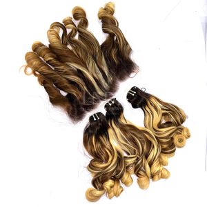 Extensiones de Cabello Natural de Alta Calidad con Mechas Ombre Onduladas y Frontal para Hacer Pelucas - Product Image 4