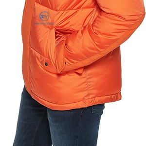 Vêtements d'hiver, veste matelassée pour homme, personnalisable avec votre logo, coupe-vent, rouge, décontractée, unie, imperméable, service OEM - Product Image 5