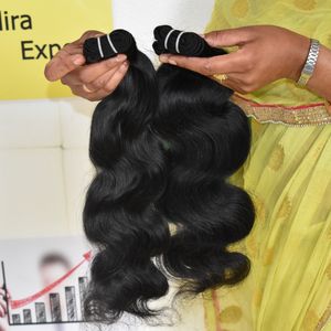 Extensions de cheveux cambodgiens indiens 100% non transformés Cheveux alignés sur les cuticules de haute qualité Onde corporelle naturelle Ondes lâches profondes Cheveux humains - Product Image 1