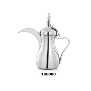 Tetera plateada de acero inoxidable con tapa y tetera pulida brillante para servir té para mesa de centro y decoración de mesa - Product Image 1