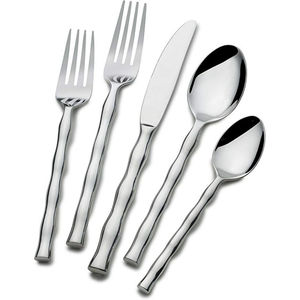 Handcrafted High-Quality Stainless Steel Cutlery <b>Flatware</b> Set 5 Pcs Premium American Style Brass Design - Product Image 4