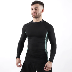 Service OEM Haute Qualité Sublimation Complète Protège-éruptions Impression Personnalisée Muscle Fit Musculation Compression Rashgaurd Hommes - Product Image 5