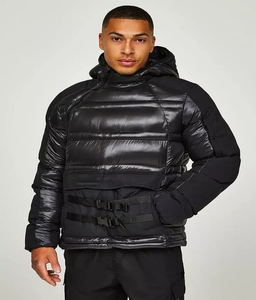 Vente en gros 2025 Vestes bouffantes en toile épaisse 100% coton pour hommes, col montant avant personnalisable, style High Street - Product Image 1