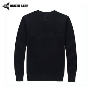 เสื้อสเวตเชิ้ตคอกลมผ้าฟลีซสำหรับผู้ชาย ผ้าฝ้าย 100% ย้อมสีพื้น เป็นมิตรกับสิ่งแวดล้อม กันลม เสื้อผ้าสตรีทแวร์สำหรับฤดูหนาว คุณภาพสูง - Product Image 3