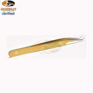 Pince à épiler JACKBILLY Easy-Grip pour extension de cils couleur or de qualité supérieure avec prise confortable - Product Image 3