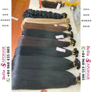 La migliore vendita di cuticole vergini a punta piatta allineate remy 100 capelli umani doppi capelli vietnamiti grezzi cabello humano