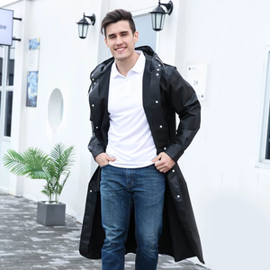 Veste imperméable réfléchissante haute visibilité en toile coupe-vent pour le camping, la pêche, l'hiver, coupe-vent avec capuche amovible à l'avant - Product Image 4