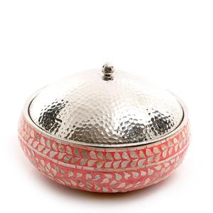 Casseroles isolées à double paroi au design martelé servant de la marmite chaude dîner serveur de nourriture marmite ronde à double paroi isolée - Product Image 5