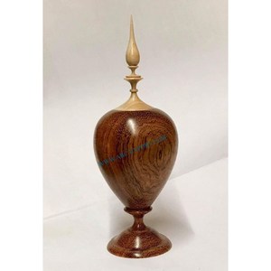 Set Of 2 Different Sizes and Shape Royal Look Wooden Handmade Human Cremation Burial Adults <b>Ashes</b> Funeral Supplies From India - Product Image 2