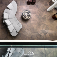 Parquet en chêne massif à motif Versailles, panneaux de sol multicouches en bois pour la rénovation et la conception d'intérieurs de villas de luxe