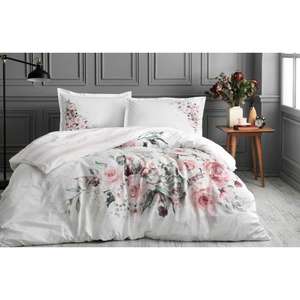 Özdilek Marco Rosa Ensemble de housse de couette double Ranforce blanc élégant et élégant - Product Image 1