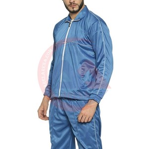 Ensemble de sport pour homme, hiver, uni, éco-responsable, fermeture éclair intégrale, manches longues, tissu à séchage rapide, survêtement athlétique pour la course à pied et l'entraînement - Product Image 3