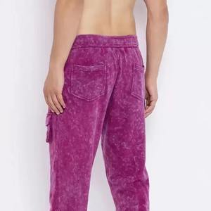 Pantalons de jogging décontractés pour hommes, lavage à l'acide, logo personnalisé, coton respirant, pantalons de jogging lavés à l'acide, pantalons pour hommes - Product Image 6