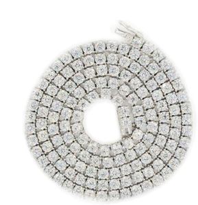 Cadena Cubana Hip Hop para Hombre con Moissanita VVS1 y Plata de Ley 925, Colgantes y Dijes de Oro Blanco de 14K para Fiesta - Product Image 3