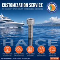 Vis à tête hexagonale à six pans creux en acier inoxydable marin DIN 912 A2 70 A4-80 1/4-20 pour yacht et bateau, accessoires de quincaillerie