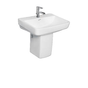 Lavabo de mano de cerámica blanca de alta calidad, nuevo diseñador, artículos sanitarios montados en la pared para apartamentos de Villa, suministro directo de fábrica - Product Image 1