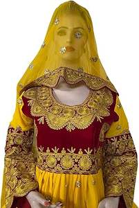 New Collection Fashion Stylish Mehndi <b>Wedding</b> Frock <b>Dress</b> Afghani kuchi <b>Suit</b> Gown Maxi Style Breathable Vintage Afghan Wears - Product Image 2