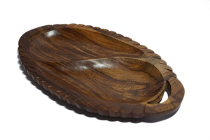 Plateau de service en bois classique de qualité supérieure pour les collations et les fruits secs, élégant, pour la table de cuisine, vaisselle d'Inde - Product Image 5