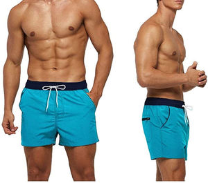 กางเกงว่ายน้ำขาสั้นสำหรับผู้ชายกางเกงว่ายน้ำชายหาดโต้คลื่นแห้งเร็วพร้อมกางเกงว่ายน้ำเอวยางยืดกางเกงโต้คลื่น - Product Image 4