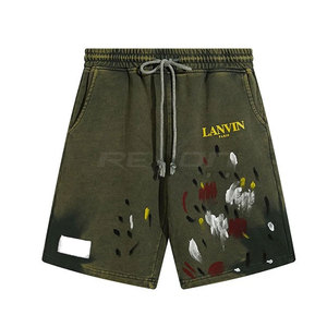 Pantalones cortos estampados transpirables dibujados a mano con letras de diseño de galería personalizados para hombres y mujeres - Product Image 1