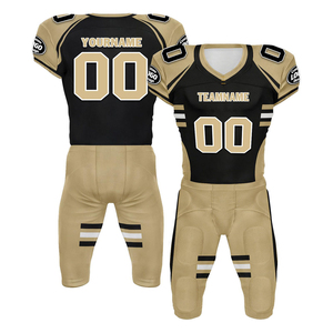 Ensemble de maillots de football américain pour hommes, gris, noir, jaune, camouflage, impression sublimée, ajusté, respirant, manches courtes, toutes saisons - Product Image 5