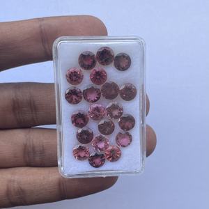 Piedras de turmalina Rosa rubelita Natural de 8mm, 10mm, 12mm, corte redondo facetado, piedras preciosas sueltas, venta al por mayor, nuevo Stock, calidad superior AAA - Product Image 4