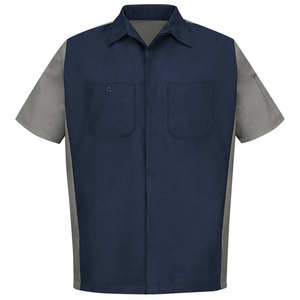 Custom Men's Short Sleeve <b>Guard</b> <b>Uniform</b> Button Down with Pockets | Industrial Shop Maintenance Shirt Logo 100% Polyester - Product Image 1