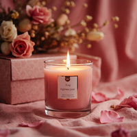 Bougie parfumée à mèche en bois crépitante, dans un bocal en verre ambré transparent, à la cire de soja naturelle, pour une ambiance chaleureuse et douillette