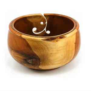 Cuenco de madera para tejer, soporte para hilo, accesorio de costura portátil y ecológico para ganchillo, organizador de manualidades con extracción suave y antienredos - Product Image 4