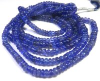Perles Rondelles Lisses de Tanzanite Bleue 100% Naturelle de Haute Qualité, 3-6mm, 17 Pouces, Fil Poli Enceré/Huileé, Couleur Naturelle