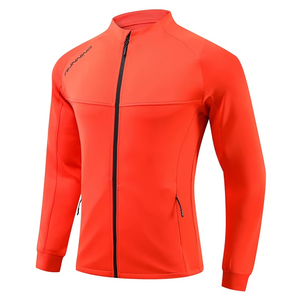 Veste de course sportive pour hommes-Manteau de gymnastique à fermeture éclair complète avec séchage rapide et veste en tissu Tech Fitness respirante pour le printemps - Product Image 2