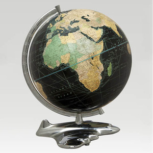Designer <b>Black</b> and Green Color Designer Globes for Office Desktop Tabletop Designer Handmade World Map Globes Attractive Stylish - Product Image 1