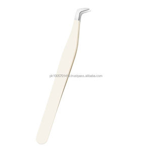 Pinzas Profesionales de Acero Inoxidable con Punta Puntiaguda y Logotipo Personalizado para Extensión de Pestañas - Product Image 4