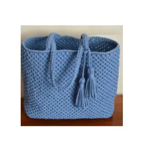 Profession elles Design Makramee Handtaschen Beliebte blau gefärbte Design für Frauen Lady Ware Designer Schultern Hand Geldbörse Niedriger Preis