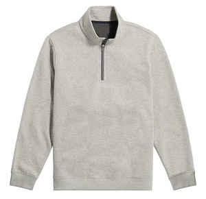 Nueva Llegada Sudadera de Forro Polar para Hombre, de Manga Larga, con Media Cremallera, Lisa, 100% Algodón, para Invierno y Uso Casual - Product Image 1