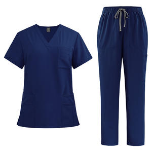 Uniforme de trabajo médico bolsillos Pantalones rectos hombres mujeres Unisex médico enfermería clínica Hospital Scrub uniforme - Product Image 4