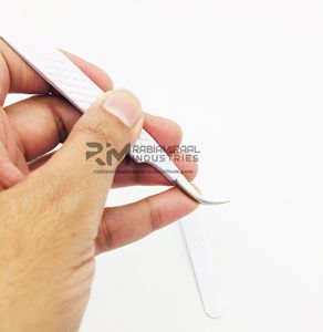 Pince à cils à friser à poignée diamantée avec volume enduit de poudre blanche, type de pointe incurvée de marque privée durable - Product Image 4