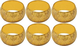 Rond de serviette en métal floral fait à la main grands rassemblements de famille de tous les jours fêtes matériel de papier Durable décor de table Table à manger - Product Image 5