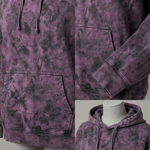 Sudadera con Capucha de Algodón Grueso Lavado al Ácido Personalizada para Mujer, Tinte Morado Agresivo, Corte Holgado y Relajado, Estilo Vintage Urbano - Product Image 6