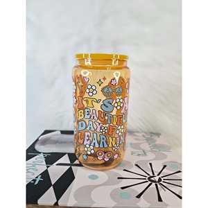 Vaso de Vidrio A25pen de 16 oz, Estilo Sin Bola de Nieve - Product Image 1