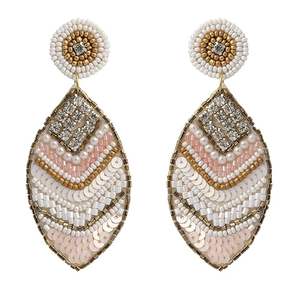 Pendientes colgantes de cuentas coloridos ligeros hechos a mano para mujer forma de mariposa de moda para bodas y festivales - Product Image 4