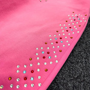 Ensembles de sweat à capuche deux pièces en coton éponge française épais hommes Vintage lavé surdimensionné soleil délavé multi couleur strass survêtements - Product Image 4