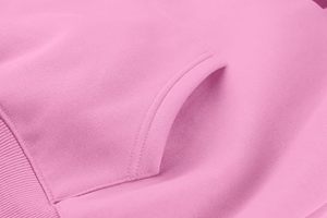 Sudadera con Capucha Rosa para Mujer, Otoño Invierno, con Logotipo Personalizado, Diseño Urbano, Gruesa y Larga, Informal, para Gimnasio - Product Image 3