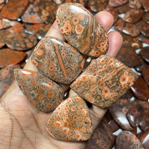 Poppy Jasper cabujón suelto curación Natural cristal suave ámbar cuenta hecha a mano bonito Material de piedras preciosas para la fabricación de joyas - Product Image 2