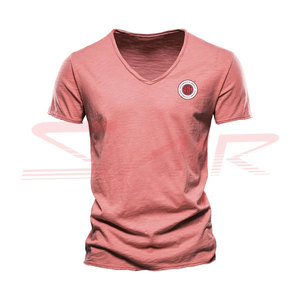 เสื้อยืดคอวีแขนสั้นผ้าฝ้าย 100% คุณภาพสูงใหม่ทั้งหมด ระบายอากาศได้ดี สวมใส่สบาย ดีไซน์สวยงามสำหรับผู้ชาย รับสั่งทำได้ - Product Image 2