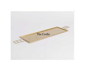 ชุดถาดเสิร์ฟช็อกโกแลตสามขนาดถาดอลูมิเนียมสีทองดีไซน์คลาสสิก - Product Image 4