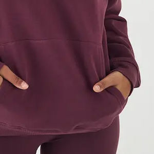 Sweat à capuche tendance pour femmes avec tissu doux au toucher pour la saison froide / Conception de couture de haute qualité pour les acheteurs en gros - Product Image 4